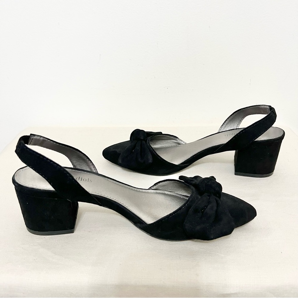 NWOT Seven Dials Black Harr Pointed Toe Sling Back Shoes Evening Events - Picture 2 of 7